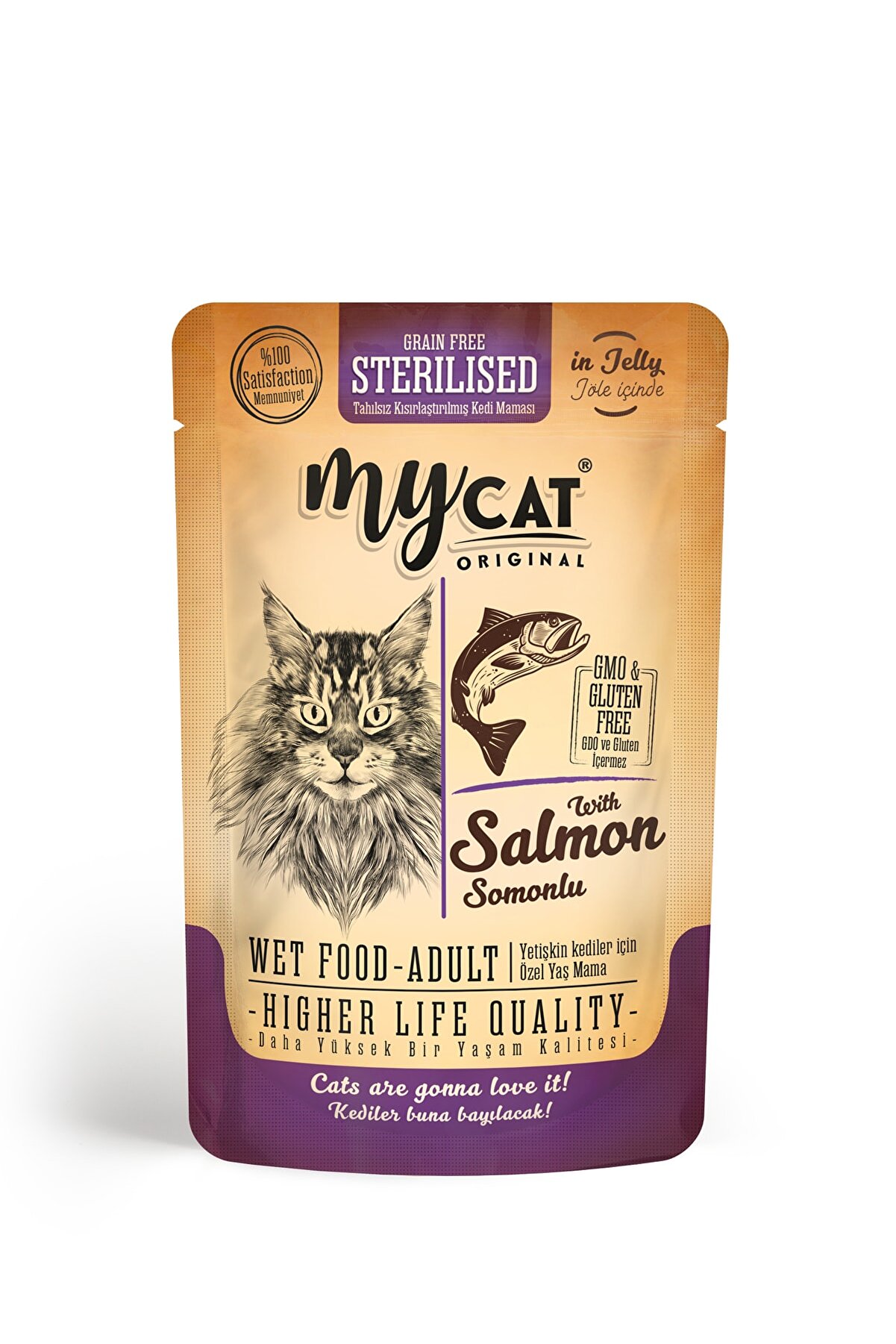 MYCAT SOMONLU (KISIRLAŞTIRILMIŞ) STERİLİSED POUCH YAŞ MAMA 85GR 4023-1