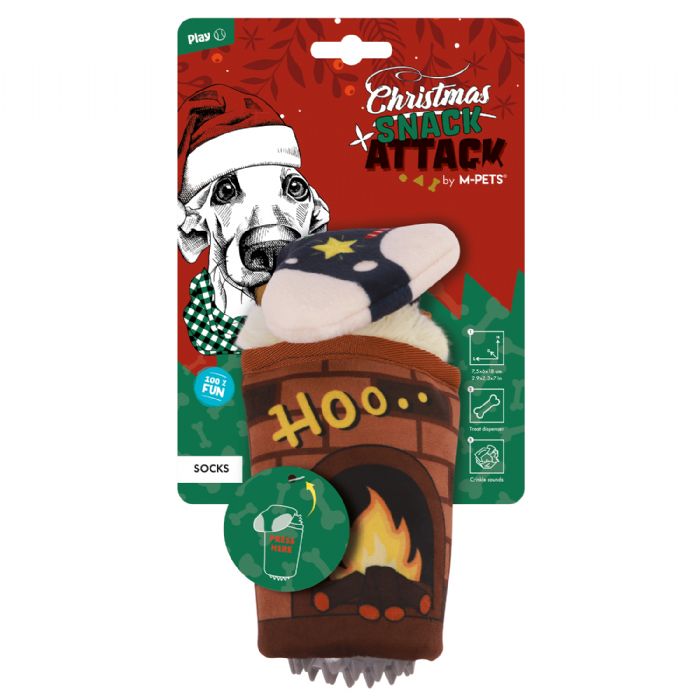  CHRISTMAS SOCKS SNACK ATTACK KÖPEK OYUNCAĞI BRSP 10654499-1