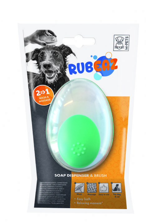 brsp 10112499 M-PETS  Rubez şampuan hazneli yıkama ve masaj fırçası green rubez şampuan-1