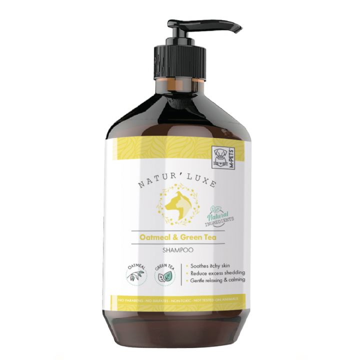 brsp 10123399 M-PETS NATURLUXE DOG SHAMPOO OATMEAL & GREEN TEA 500ML-1