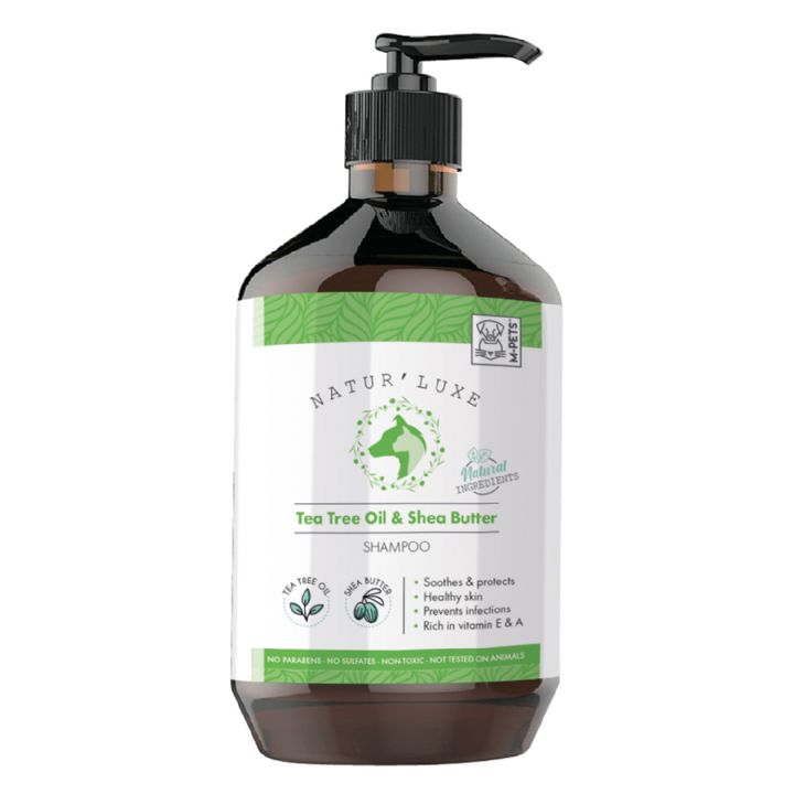 brsp 10123499 M-PETS NATURLUXE DOG SHAMPOO TEA TREE & SHEA BUTTER 500ML-1