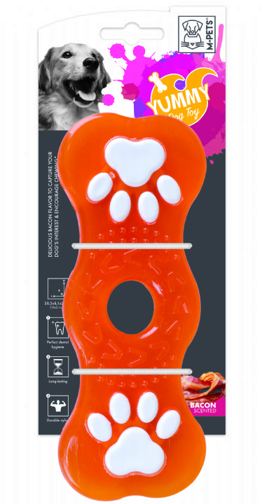 10635799 M-PETS YUMMY BONE ET AROMALI KAUÇUK KÖPEK OYUNCAĞI brsp-1