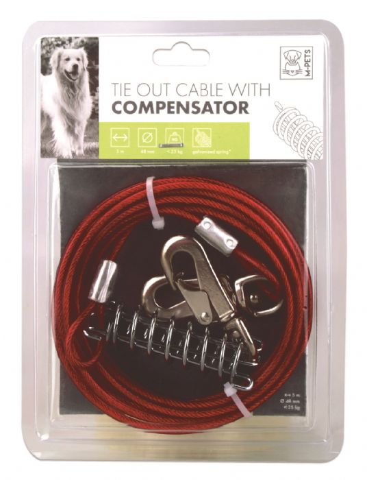 brsp 10801405 M-PETS COMPENSATOR BAHÇE BAĞLAMA HALATI 5MT/RED -1