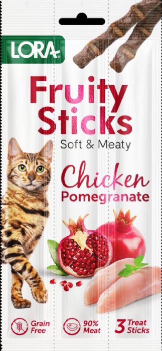 Proff Fruity Sticks  Lora Tavuk Etli ve Narlı Kedi Ödülü 3x5 Gr lora-1