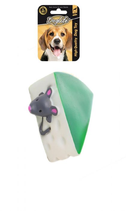 brsp 202763 DOGLİFE KÖPEKLER İÇİN PLASTİK CHEESE SLICE OYUNCAK-1