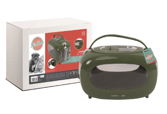 brsp 20401399 M-PETS SIXTIES CLASSIC TAŞIMA ÇANTASI GREEN 48X29X30CM-1