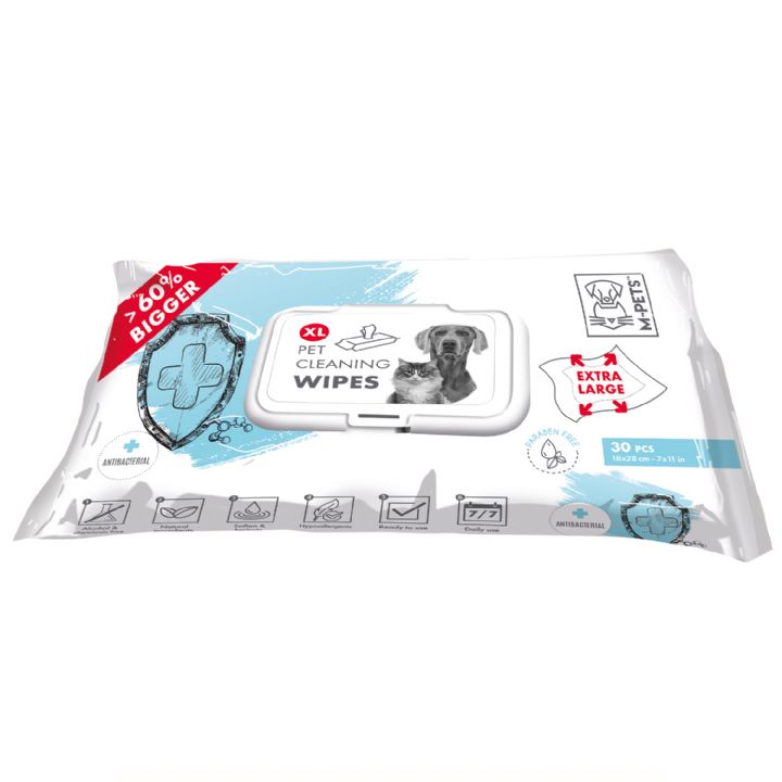 brsp 60102299 M-PETS ANTIBACTERIAL XL KEDİ/KÖPEKLER İÇİN TEMİZLEME MENDİLİ-1