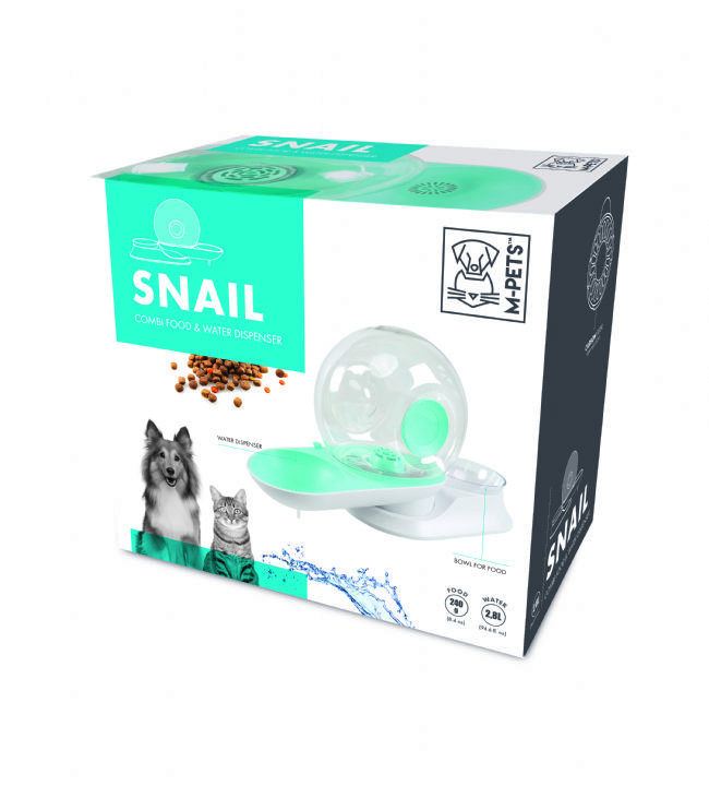 brsp 60501299 M-PETS SNAIL HAZNELİ SU ve MAMA KABI BLUE 2800ML-240GR-1