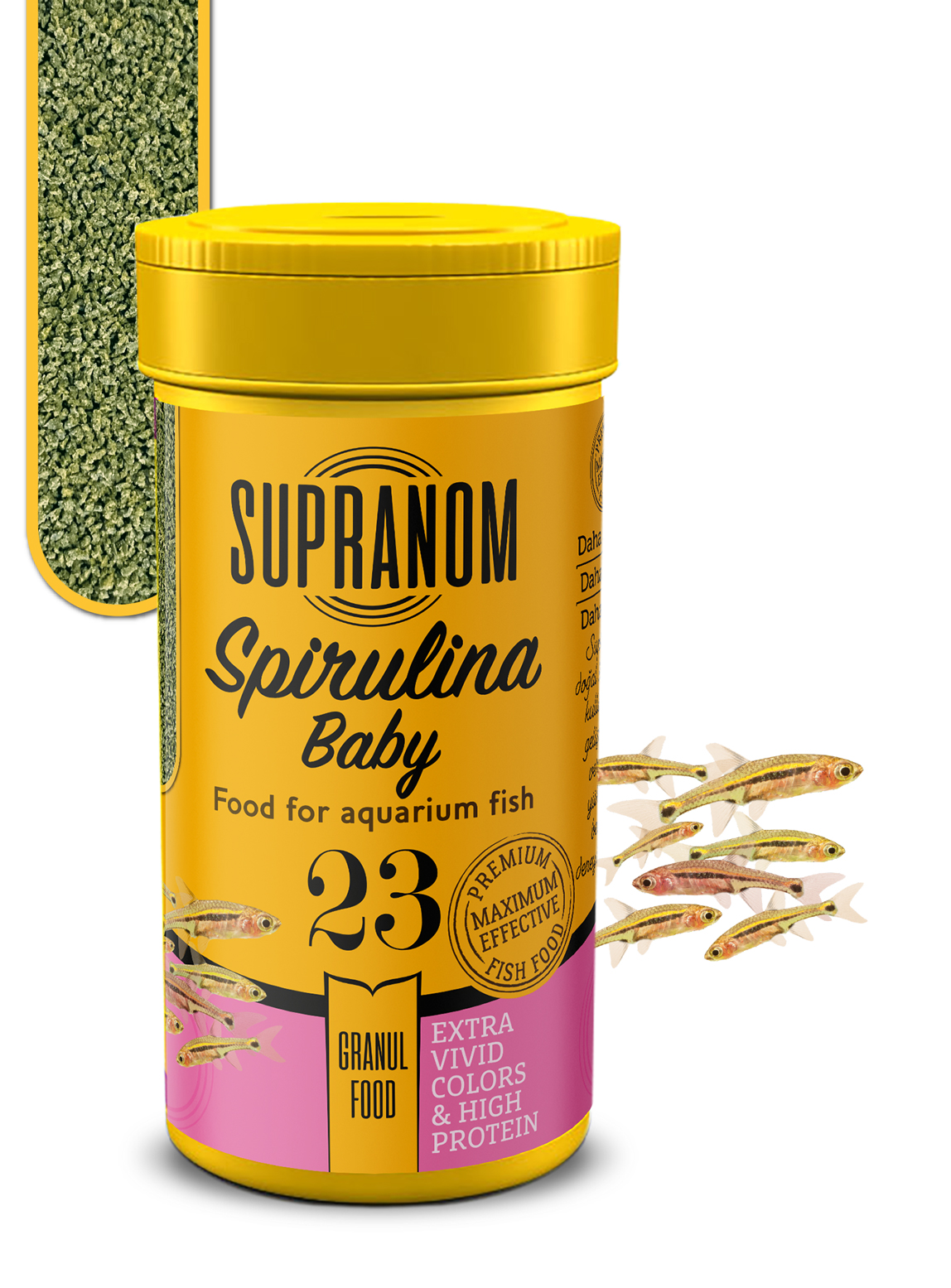 Supranom yavru balık yemi spirulina baby granul food 100ml (23)-1