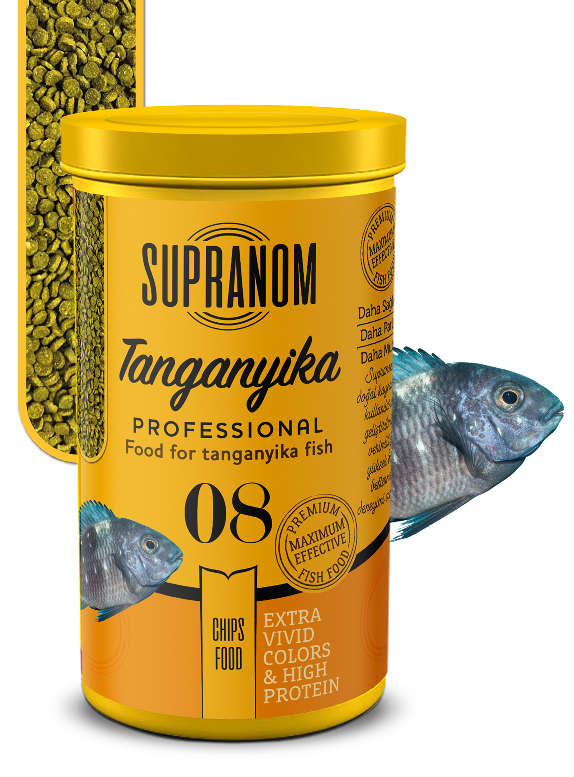 Supranom tanganyika balık yemi chips food 250ml (08)-1