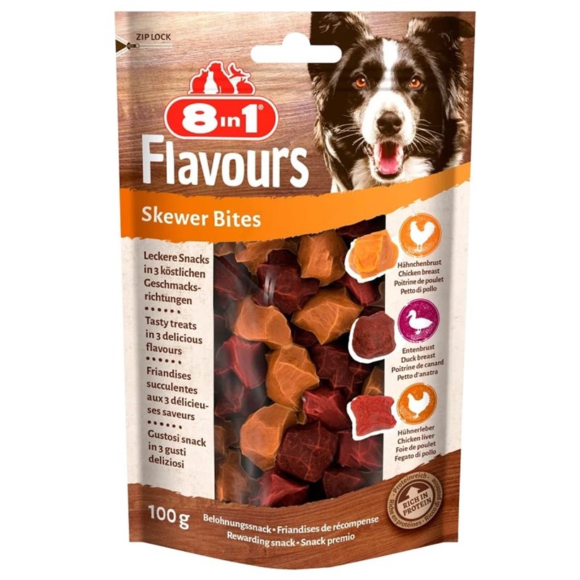 ADP-661619 8in1 Flavours Skewer Bites Kuşbaşı Dilimli Çiğneme Köpek Ödül Maması 100 Gr-1