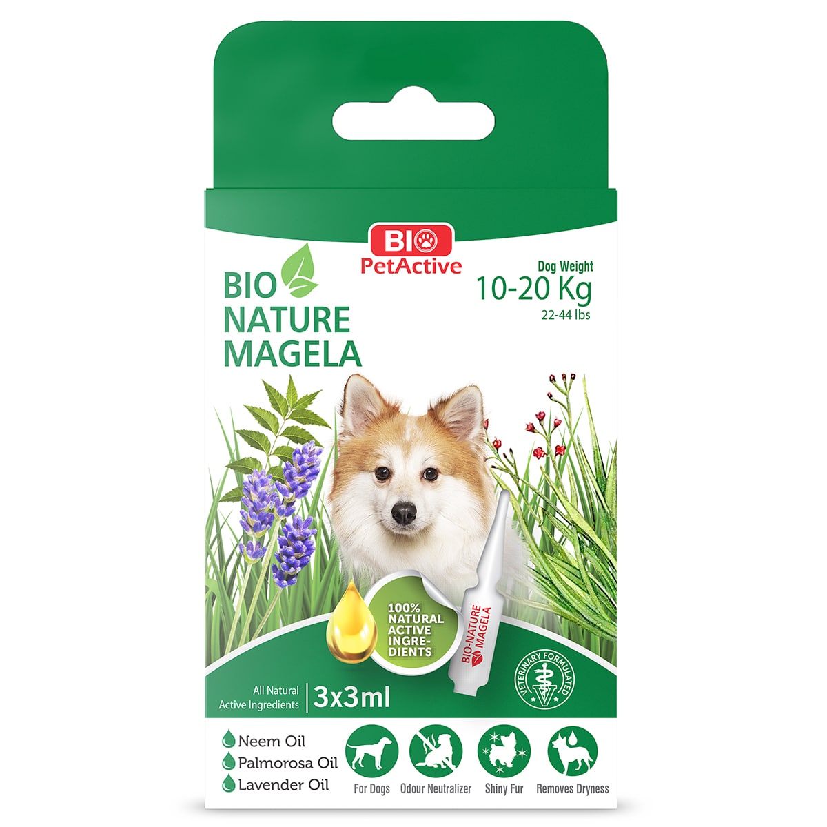 Bio Nature Magela Köpek Dış Parazit Damlası (Bit ve Pire) 10-20 Kg - 3 ml-bpa-1