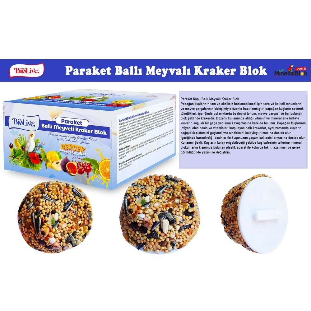 BİOLİVE Paraket Ballı Meyveli Kraker Blok 18 li 0073 mtc-1