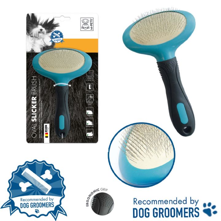 brsp 10104799 M-PETS KÖPEKLER İÇİN İNCE TELLİ OVAL FIRÇA (L)-1