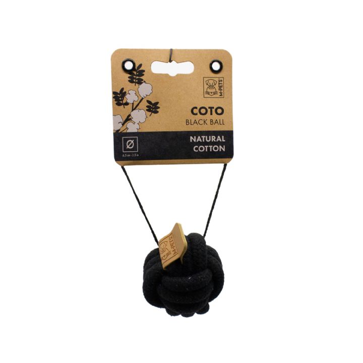 brsp-10647608 M-PETS COTO BLACK BALL 6,5CM ÖRGÜ TOP OYUNCAK-1