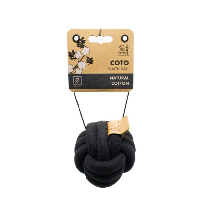 brsp-10647708 M-PETS COTO BLACK BALL 9,5CM ÖRGÜ TOP OYUNCAK-1