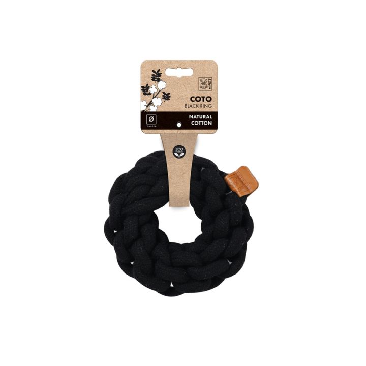 brsp-10648108 M-PETS COTO BLACK RING 13CM ÖRGÜ HALKA OYUNCAK-1