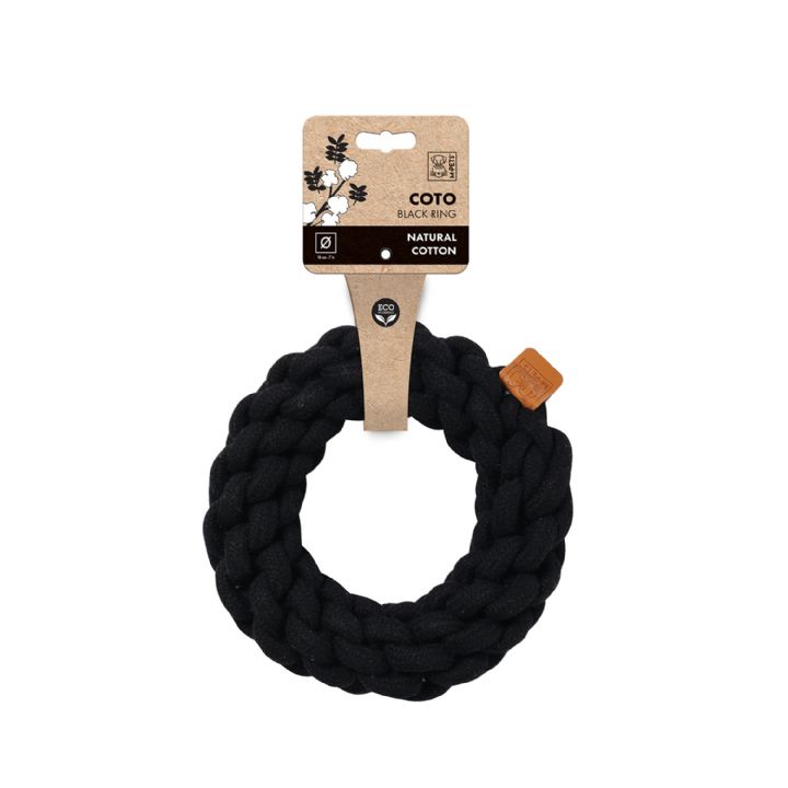 brsp-10648208 M-PETS COTO BLACK RING 18CM ÖRGÜ HALKA OYUNCAK-1