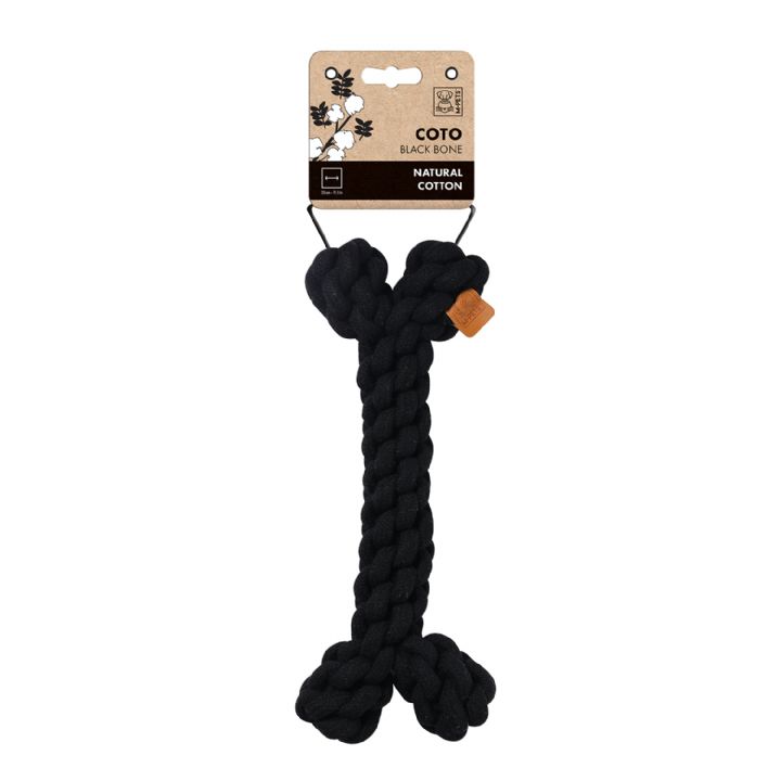 brsp-10648908 M-PETS COTO BLACK BONE 19CM ÖRGÜ KEMİK OYUNCAK-1