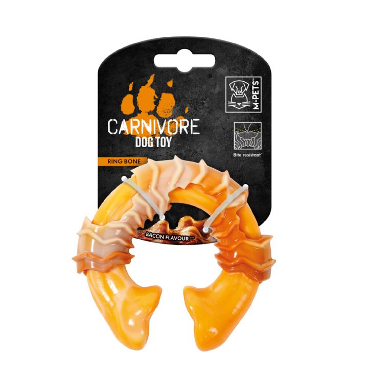 brsp 10650499 M-PETS CARNIVORE DOG TOY RING BONE PASTIRMA AROMALI-1