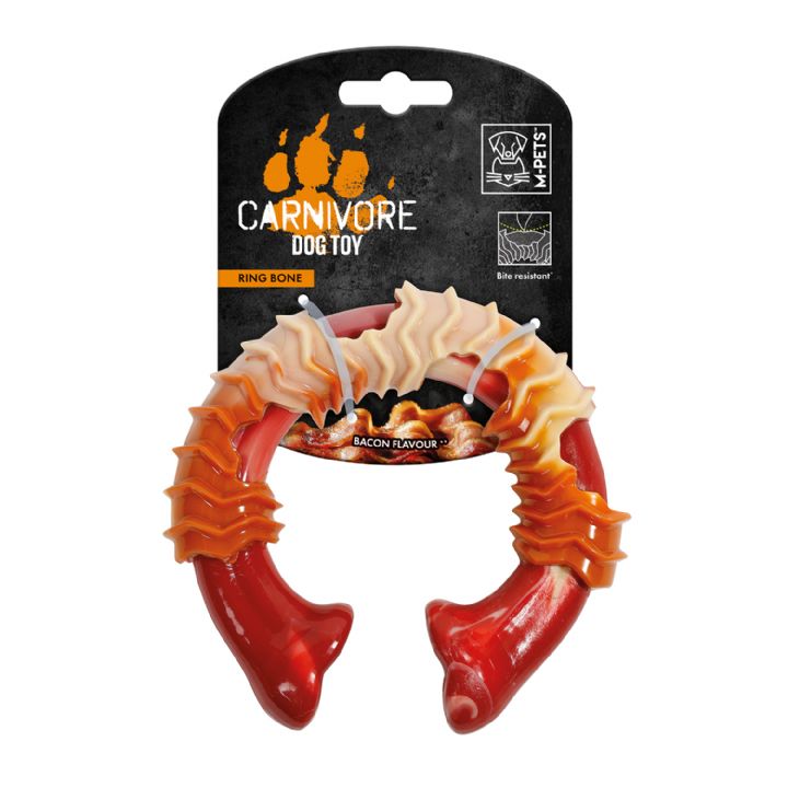 brsp 10650599 M-PETS CARNIVORE DOG TOY RING BONE PASTIRMA AROMALI-1