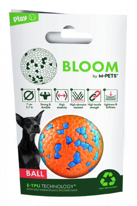 BRSP-10650899 M-PETS BLOOM BALL OYUN TOPU PARÇALANMAZ ORANGE/BLUE-1