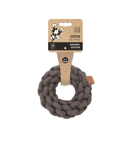 BRSP-10652513 M-PETS COTO GREY RING 18CM ÖRGÜ HALKA OYUNCAK-1