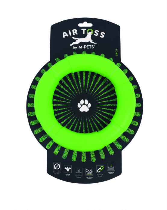 brsp-10656699 M-PETS AIR TOSS CİRCLE DAYANIKLI SUDA YÜZEN KÖPEK OYUNCAĞI GREEN-1