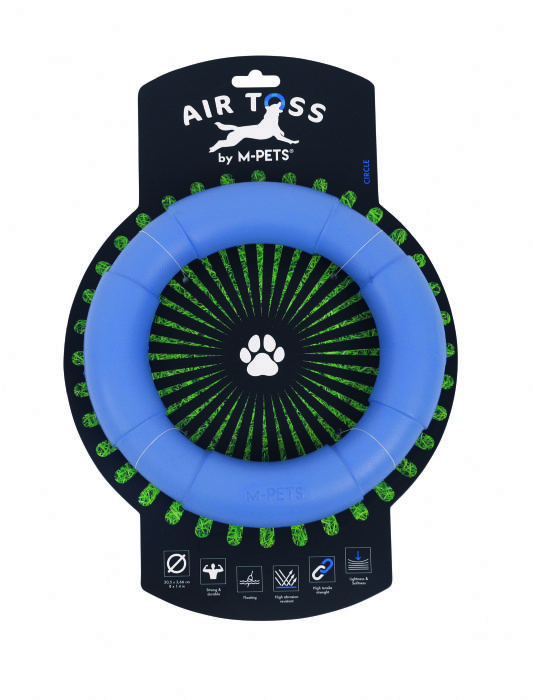 brsp-10657617 M-PETS AIR TOSS CİRCLE DAYANIKLI SUDA YÜZEN KÖPEK OYUNCAĞI BLUE-1