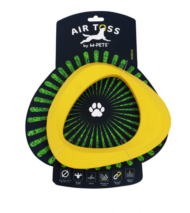 BRSP-10658206 M-PETS AIR TOSS MOBİUS DAYANIKLI SUDA YÜZEN KÖPEK OYUNCAĞI YELLOW-1