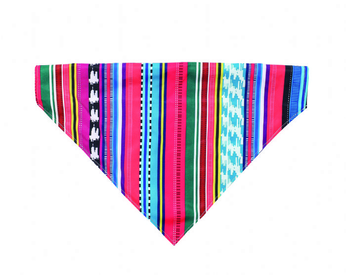 BRSP-10840099 M-PETS URBAN STYLE JAZZ STRIPES BANDANA COLLAR (S)-1