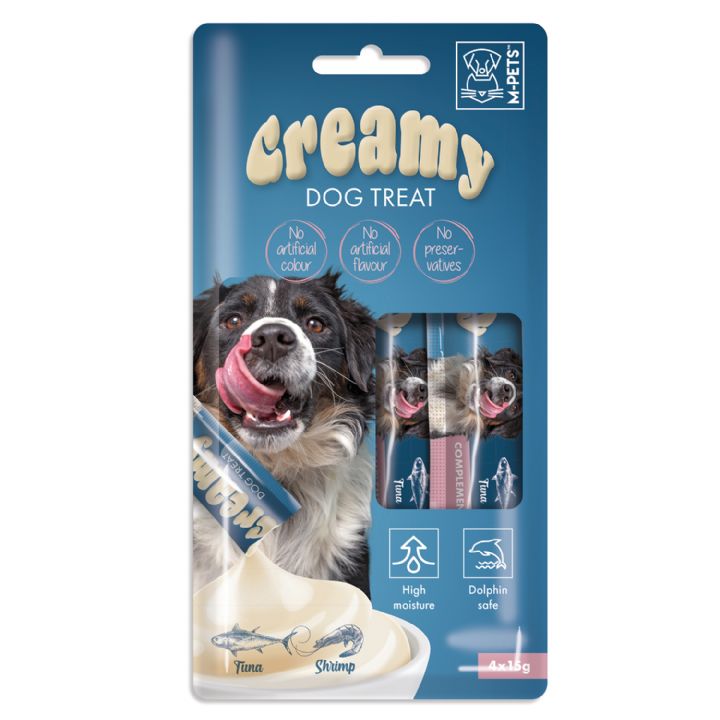 brsp 19039199 M-PETS KÖPEK ÖDÜLÜ CREAMY TON BALIKLI KARİDESLİ 4X15GR-1