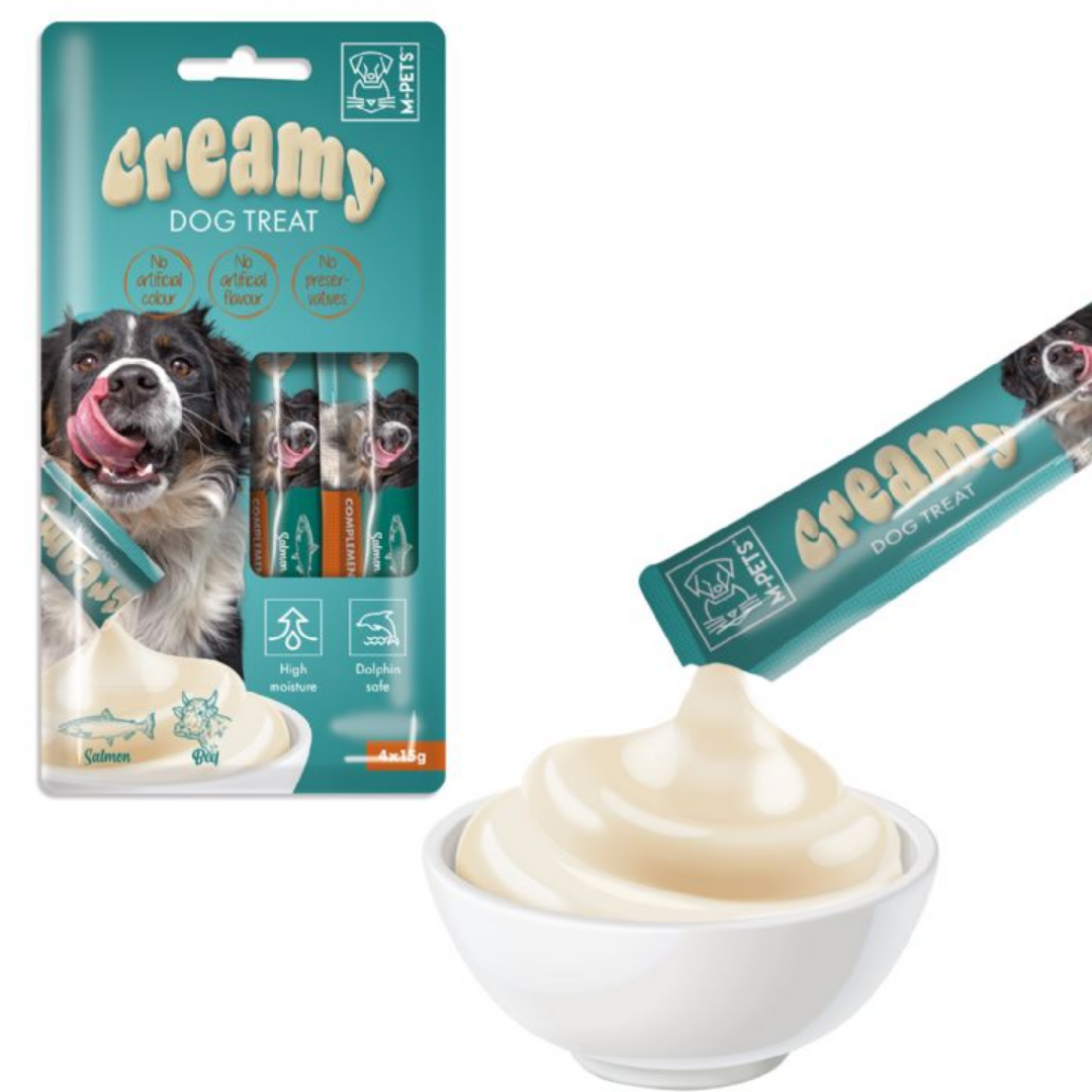 brsp 19039299 M-PETS KÖPEK ÖDÜLÜ CREAMY SOMON BALIKLI BİFTEKLİ 4X15GR-1