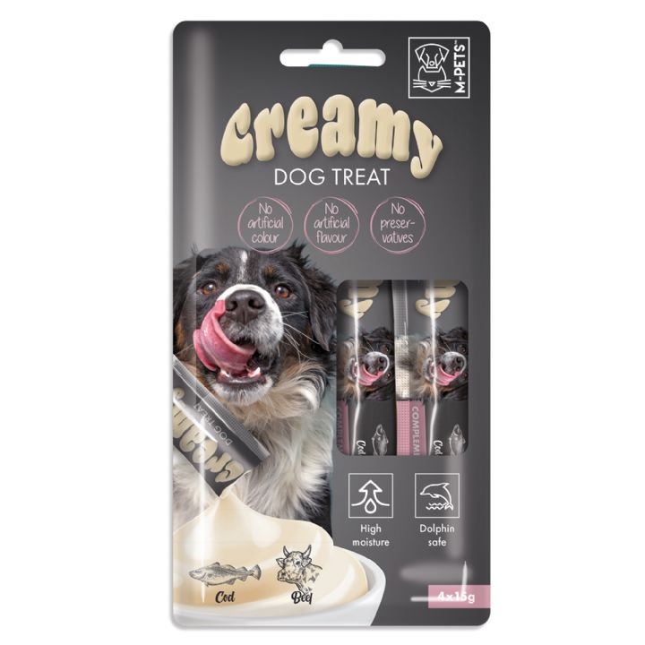 brsp 19039399 M-PETS KÖPEK ÖDÜLÜ CREAMY MORİNA BALIKLI BİFTEKLİ 4X15GR-1