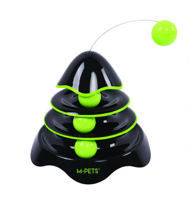 BRSP-20639399 M-PETS ROCKET PLAY TOWER KEDİ OYUNCAĞI BLACK/GREEN-1