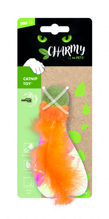 BRSP-20640599 M-PETS CHARMY FIREFLY CATNİPLİ KEDİ OYUNCAĞI ORANGE-1