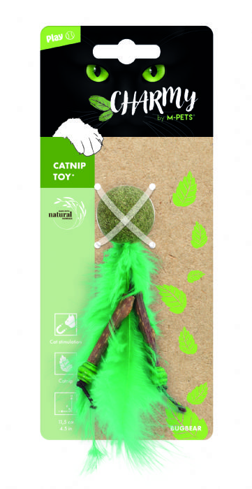 BRSP-20640799 M-PETS CHARMY BUGBEAR CATNİPLİ KEDİ OYUNCAĞI GREEN-1