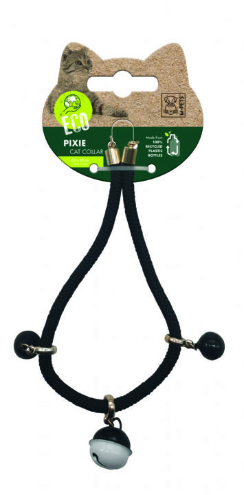 brsp 20800499 M-PETS PIXIE KEDİ BOYUN ZİLLİ TASMASI BLACK-1