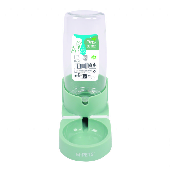 BRSP-60531399 M-PETS REFRESH SMALL HAZNELİ SU KABI 0.85L SEA GREEN-1