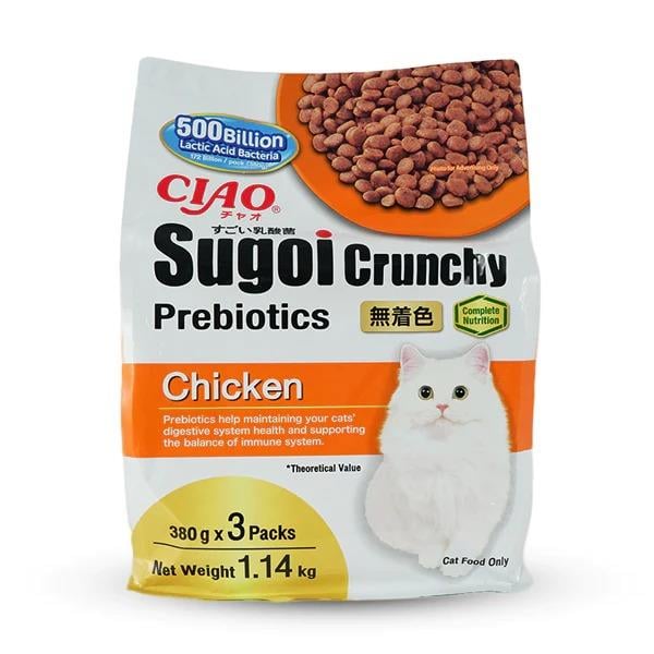 Ciao Sugoi Crunchy Tavuklu Prebiyotik Kedi Maması (380gr x 3 Paket) CZP-CDT-253-1