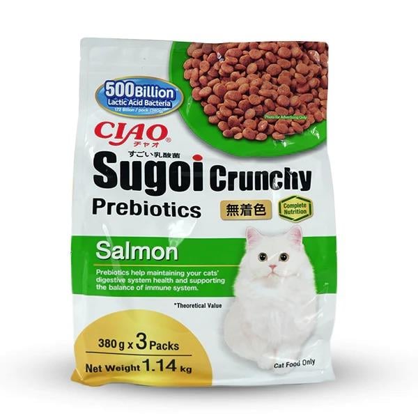  Ciao Sugoi Crunchy Somonlu Prebiyotik Kedi Maması (380gr x 3 Paket) CZP-CDT-254-1