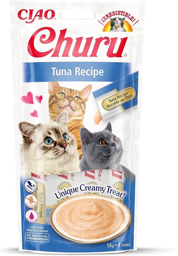 CZP-EU101 Ciao Churu Cream Ton Balıklı Kedi Ödül Kreması 4 x 14 Gr-1