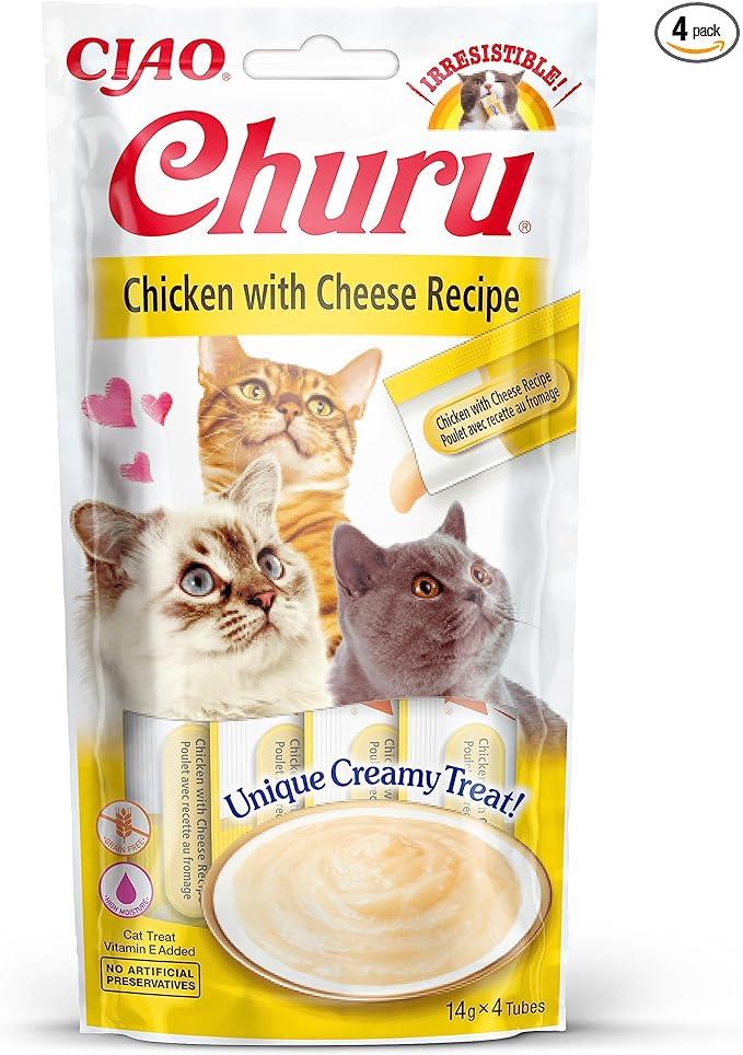 CZP-EU107 Ciao Churu Cream Tavuklu ve Peynirli Kedi Ödül Kreması 4 x 14 Gr-1