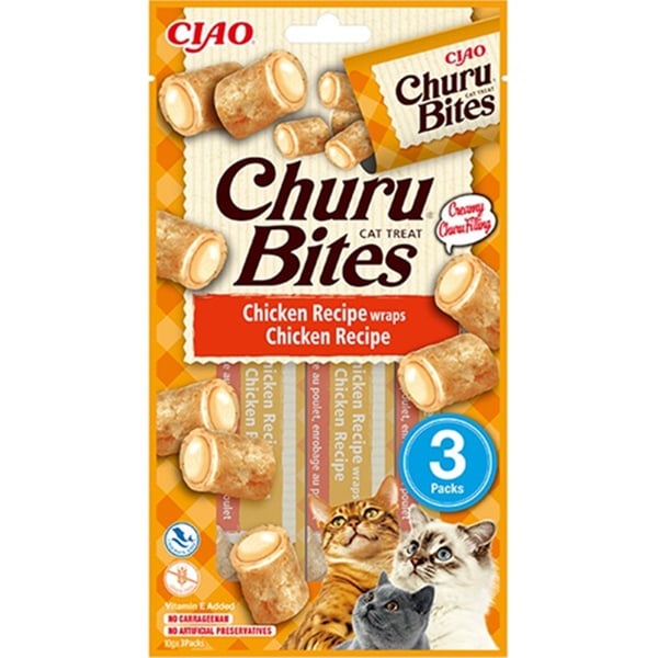 CZP-EU723 CİAO CHURU BİTES TAVUK SARGILI KEDİ ÖDÜL MAMASI 3 X 10 GR-1