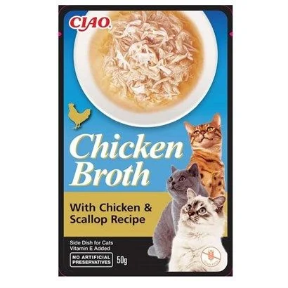 CZP-EU823  CİAO CHİCKEN BROTH TAVUK SULU VE DENİZ TARAKLI KEDİ ÇORBASI 50 GR-1