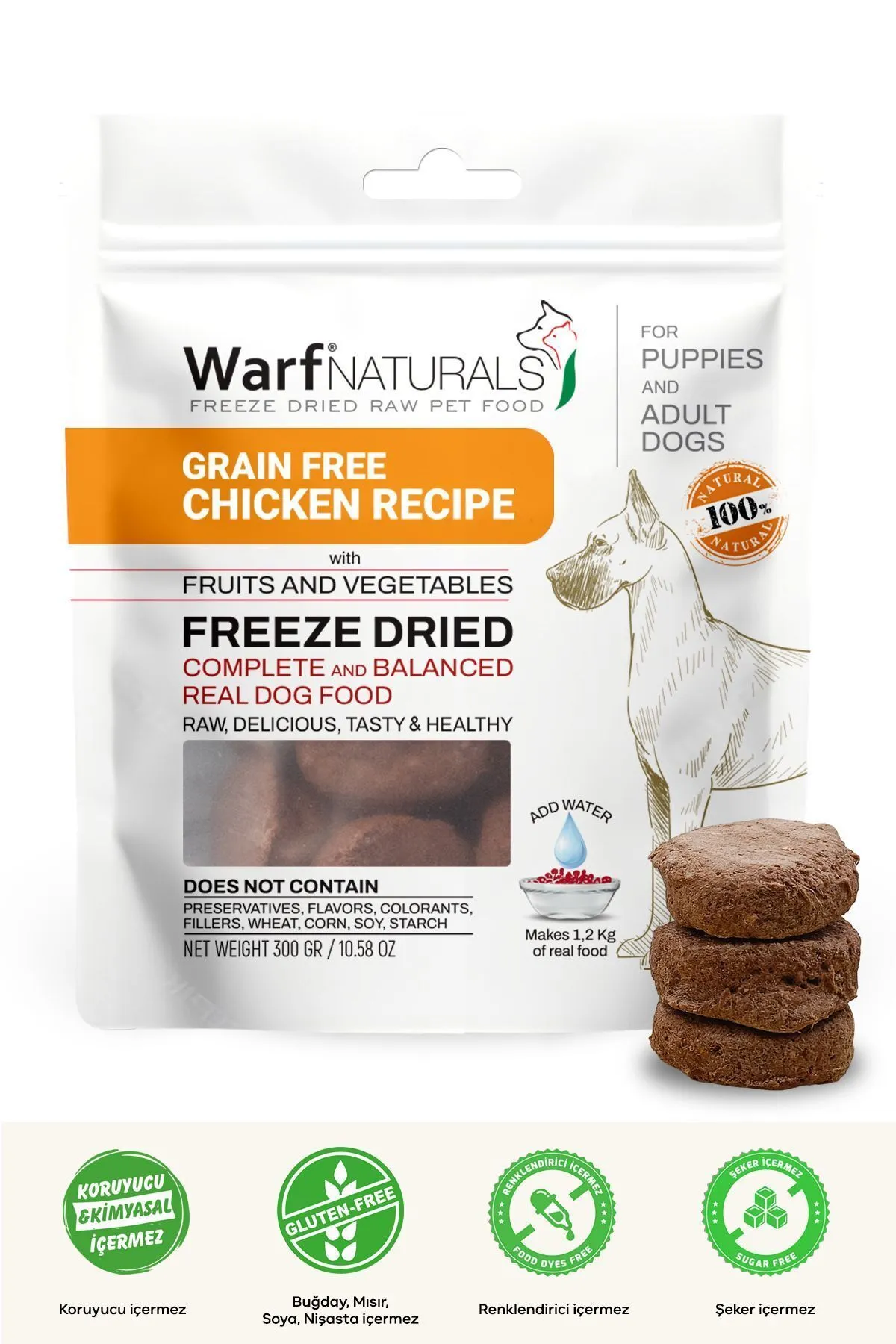 Freeze Dried - Tavuk Etli Köpek Maması 300gr 37401-1