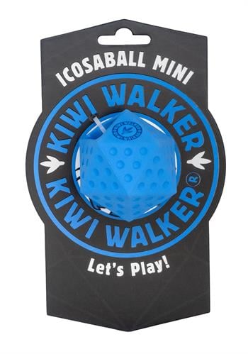 KİWİ RUB-857 Kiwi Walker Dayanıklı Yüzen Köpek Oyuncağı Icosaball Mini MAVİ-1