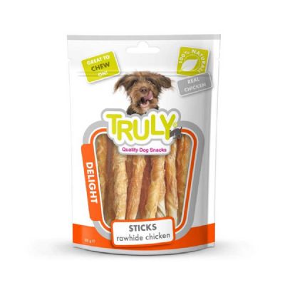 KYP-445-CD-10H Truly Chicken Jerky With Rawhide Twisted KöPEK ÖdÜL90G-1