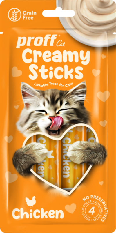 LORA Proff Cat Creamy Sticks, Chicken 4X15 GR-1