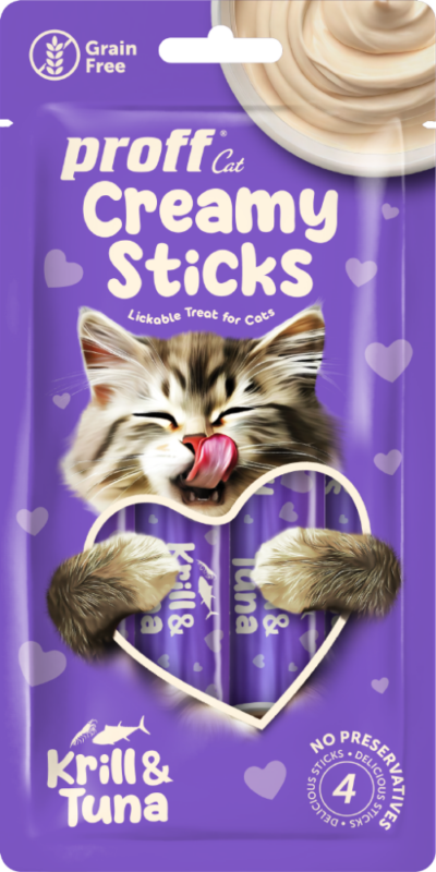 LORA Proff Cat Creamy Sticks, Krill & Tun 4X15 GR-1